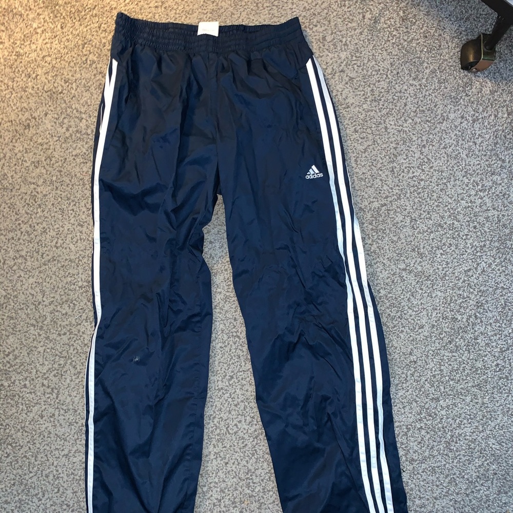 Adidas navy blue athletic pants size medium